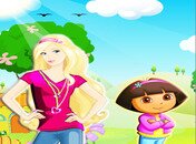 Barbie-xogos-con-dora